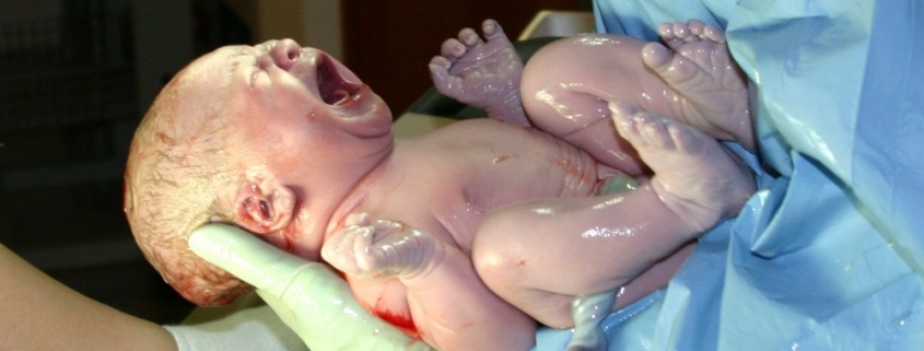 salute neonatale: in foto un bimbo appena nato