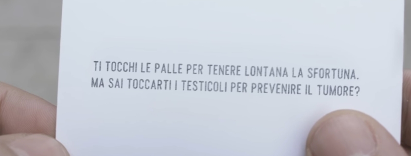 tumore del testicolo, un invito a toccarsi