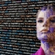 intelligenza artificiale, volto virtuale di una donna