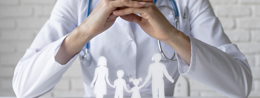 medici di famiglia, a person in a white coat holding a paper family