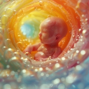 embrioni, un'immagine di un bimbo in utero