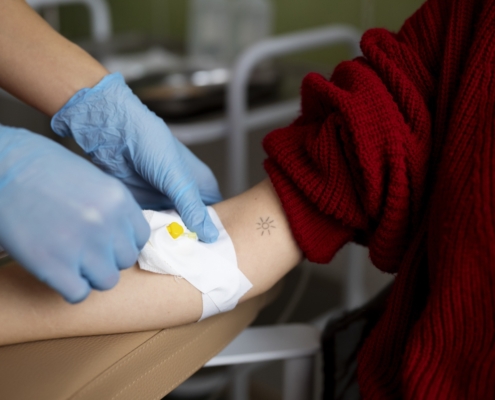 cad una trasfusione di sangue