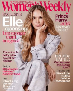 elle macpherson in copertina di women's weekly