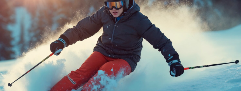 un giovane sugli sci