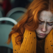 una donna con il reflusso gastroesofageo