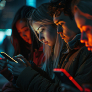 alcuni ragazzi praticano doom scrolling