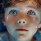 una bambina dagli occhi belli ritratta in primo piano