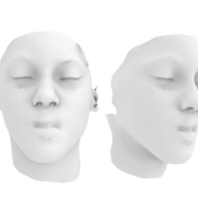 immagine 3d della ricostruzione del naso e del labbro effettuata al bambino gesù