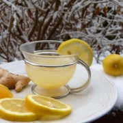 ginger, hot lemon, tea, lemon, snow, juice, cold, defense, health, immune system, vitamins, nature, healthy, flu, winter, prevent