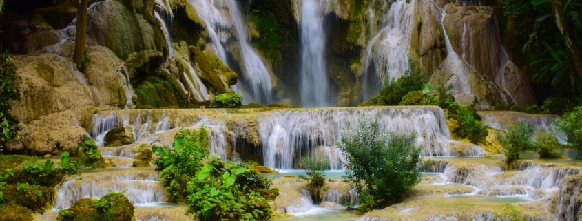waterfall, water, rocks, luang prabang, nature, laos, asia, kuang si waterfall, waterfall, waterfall, waterfall, waterfall, waterfall, laos