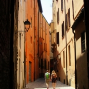 italy, bologna, alley, historic center, historical, sun, nature, the shade, pedestrian