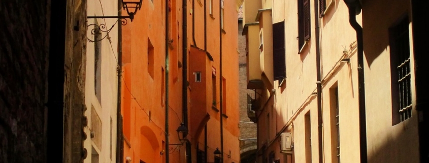 italy, bologna, alley, historic center, historical, sun, nature, the shade, pedestrian