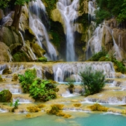 waterfall, water, rocks, luang prabang, nature, laos, asia, kuang si waterfall, waterfall, waterfall, waterfall, waterfall, waterfall, laos