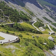 stelvio yoke, south ramp, serpentines, passport, pass road, alps, high alps, italy, passo di stelvio, mountains, pass, mountain stream, nature, alpine crossing, hillside, rubble, rock, lombardy, lombardia
