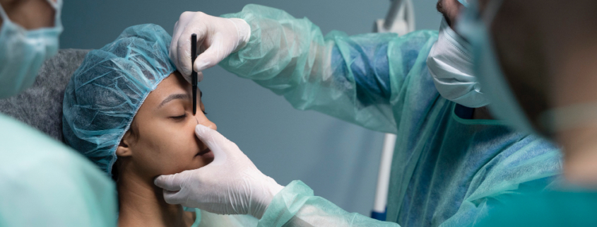 una giovane donna si sottopone alla chirurgia plastica