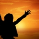 person, human, pleasure, sunset, sun, orange, lust for life, cheers, silhouette, young people, boy, jocosity, comfort, be pleased with, satisfaction, merry mood, nature, cheerful mood, happy courage, frohsinn, joy, bliss