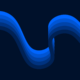 waves, ribbon, 8k wallpaper, blue, wallpaper, background, modern, digital art, 8k