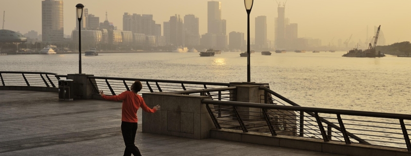 dance, relax, ecstasy, freedom, unfettered, the bund, sunrise, sunshine, intoxication, romance, a romantic man, free, revel, nature, romantic