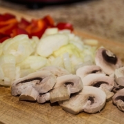 mushrooms, onions, peppers, capsicums, chopping board, sliced, chopped, diced, organic, vegetables, food, healthy, cutting, fresh, raw, cutting board, kitchen, preparation, food preparation, mushrooms, mushrooms, mushrooms, mushrooms, mushrooms, chopping board, cutting board, kitchen, kitchen