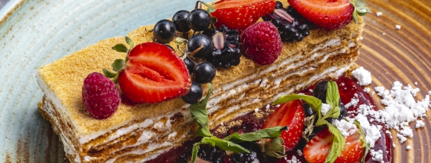 un delizioso dolce alla frutta