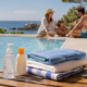 otiti, una foto generica di una famiglia a bordo piscina