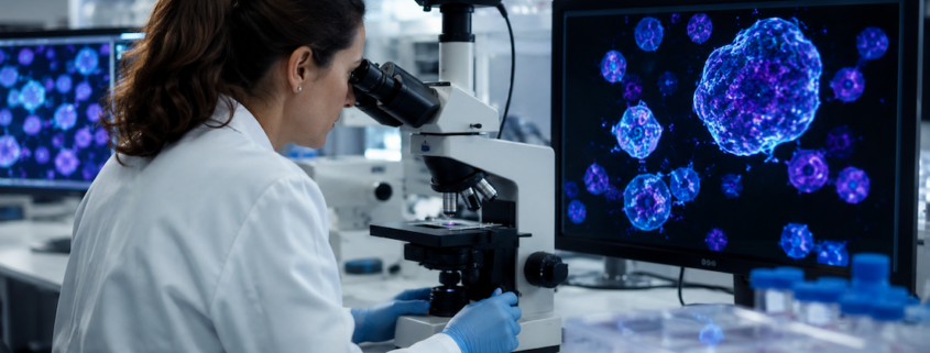 tumori, una ricercatrice lavora in laboratorio