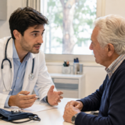medicina generale, un giovane medico parla ad un paziente medicina generale, un giovane medico parla ad un paziente