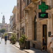 una città italiana nella morsa del caldo