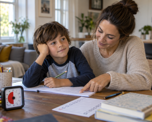 adhd, una mamma fa studiare il figlio